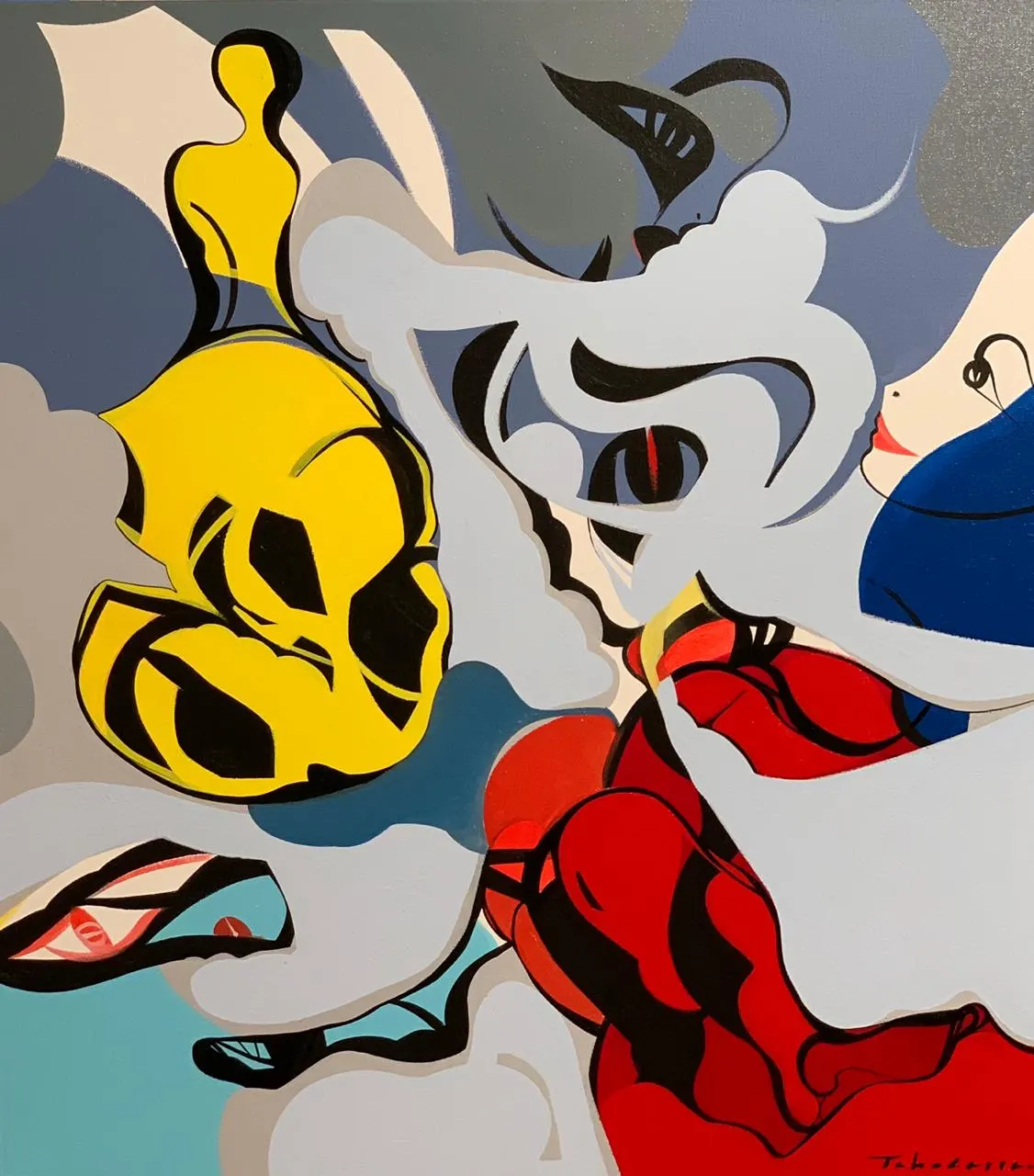 “Dancers in the cloud” — painting by Igor Tcholaria