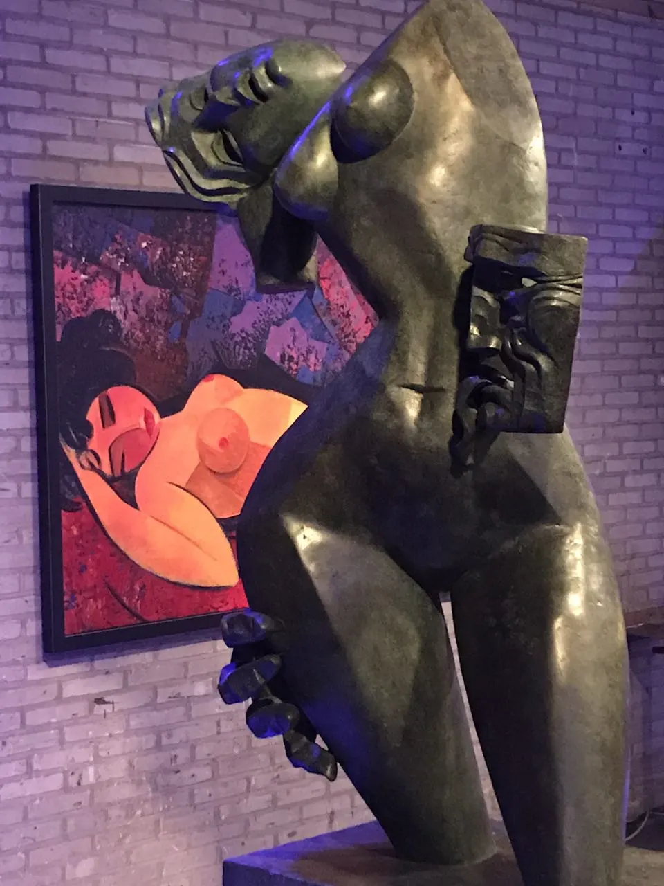 Sculptures by Igor Tcholaria at an exhibition
