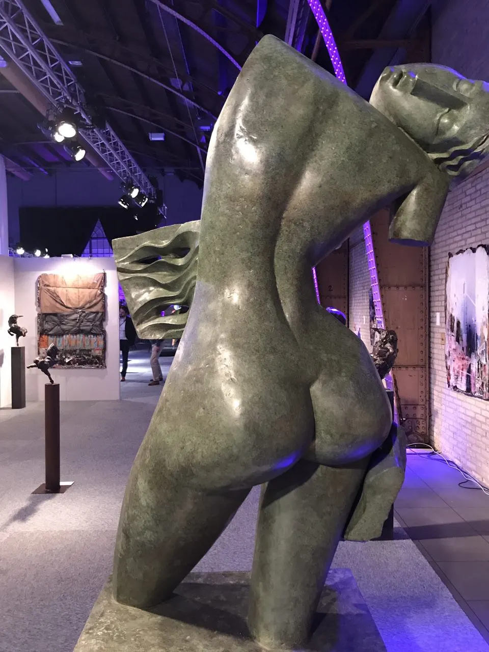 Sculpture by Igor Tcholaria in the exhibition hall